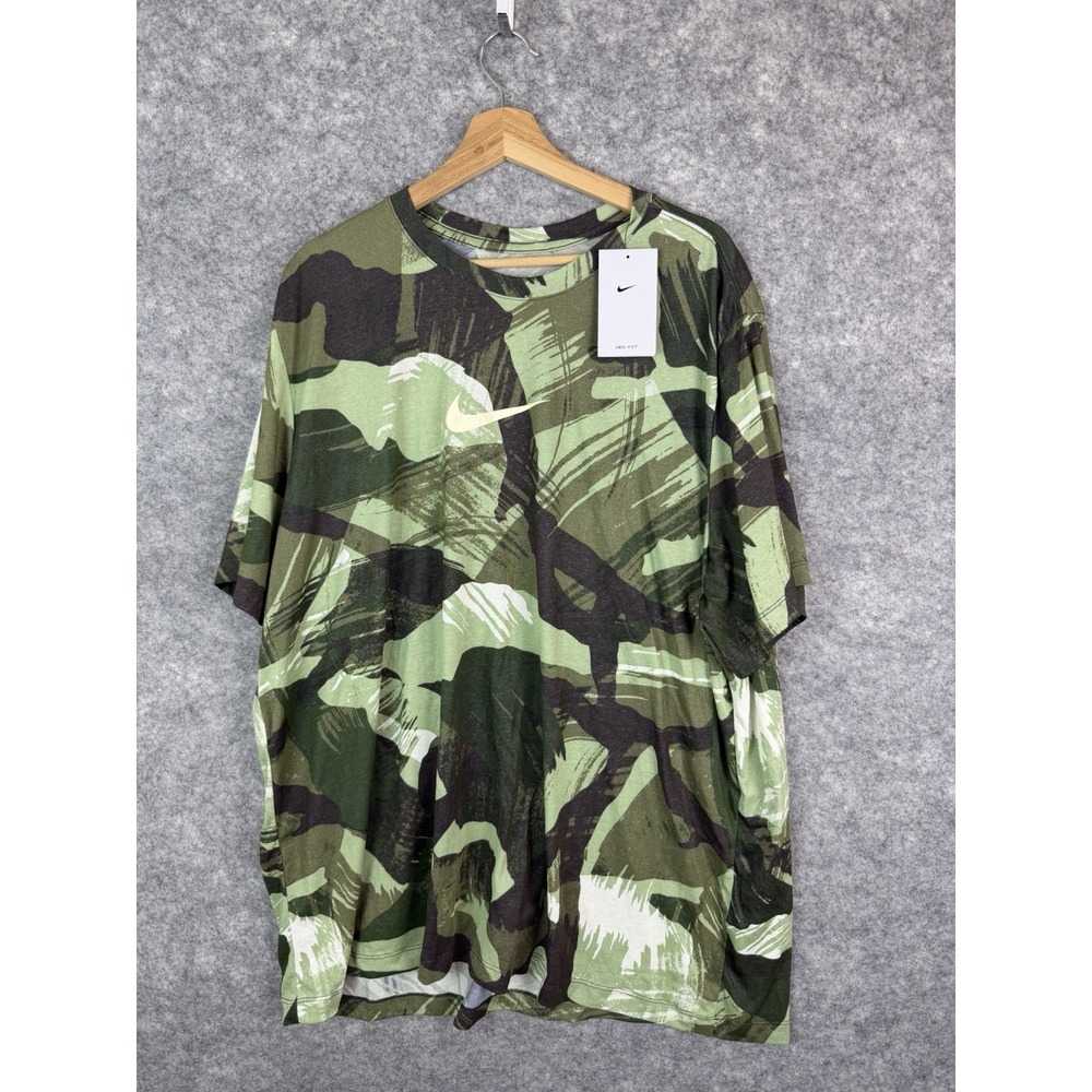 Nike Dri-fit Tshirt Men's 3XL Center Swoosh Floral Aop Short Sleeve Training